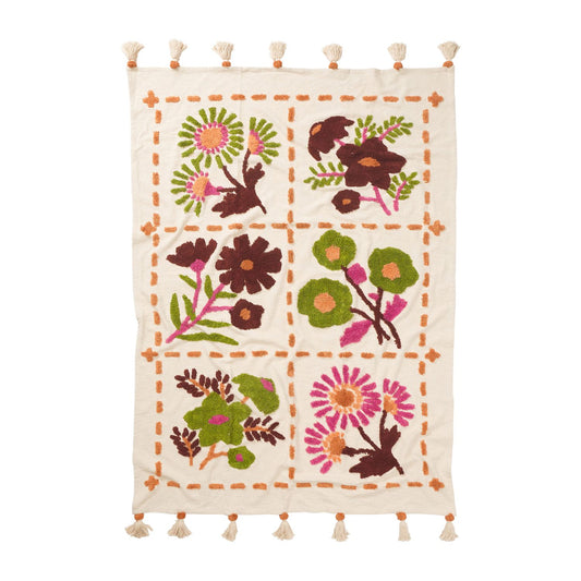 Ira Floral Cotton Blanket