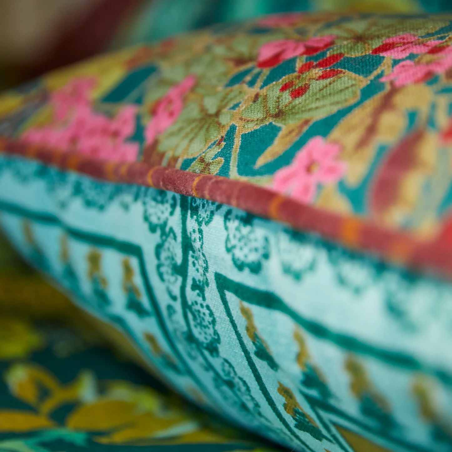 Claire Reversible Cushion - Jade