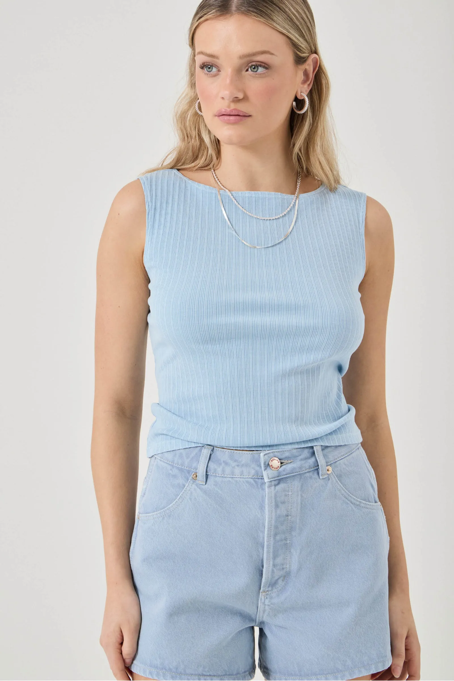 Shell Tank Rib - Blue Heaven