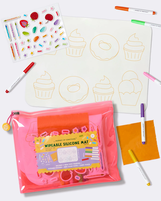 Wipeable Silicone Colouring Mat - Sweet As