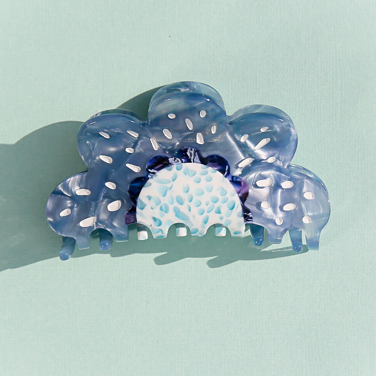 Daisy Hair Claw Clip - Blue