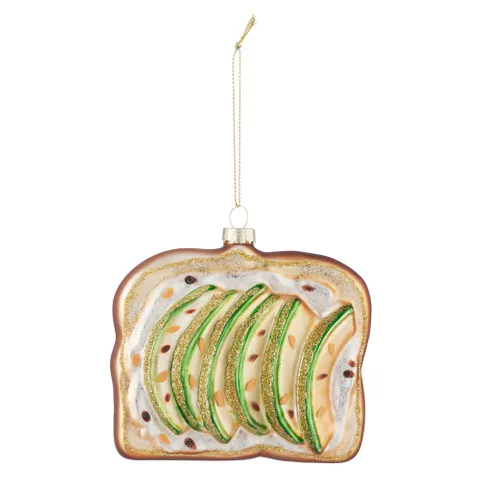 Avo Toast Glass Ornament Decoration