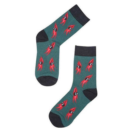 Sturt's Desert Pea Flower Socks