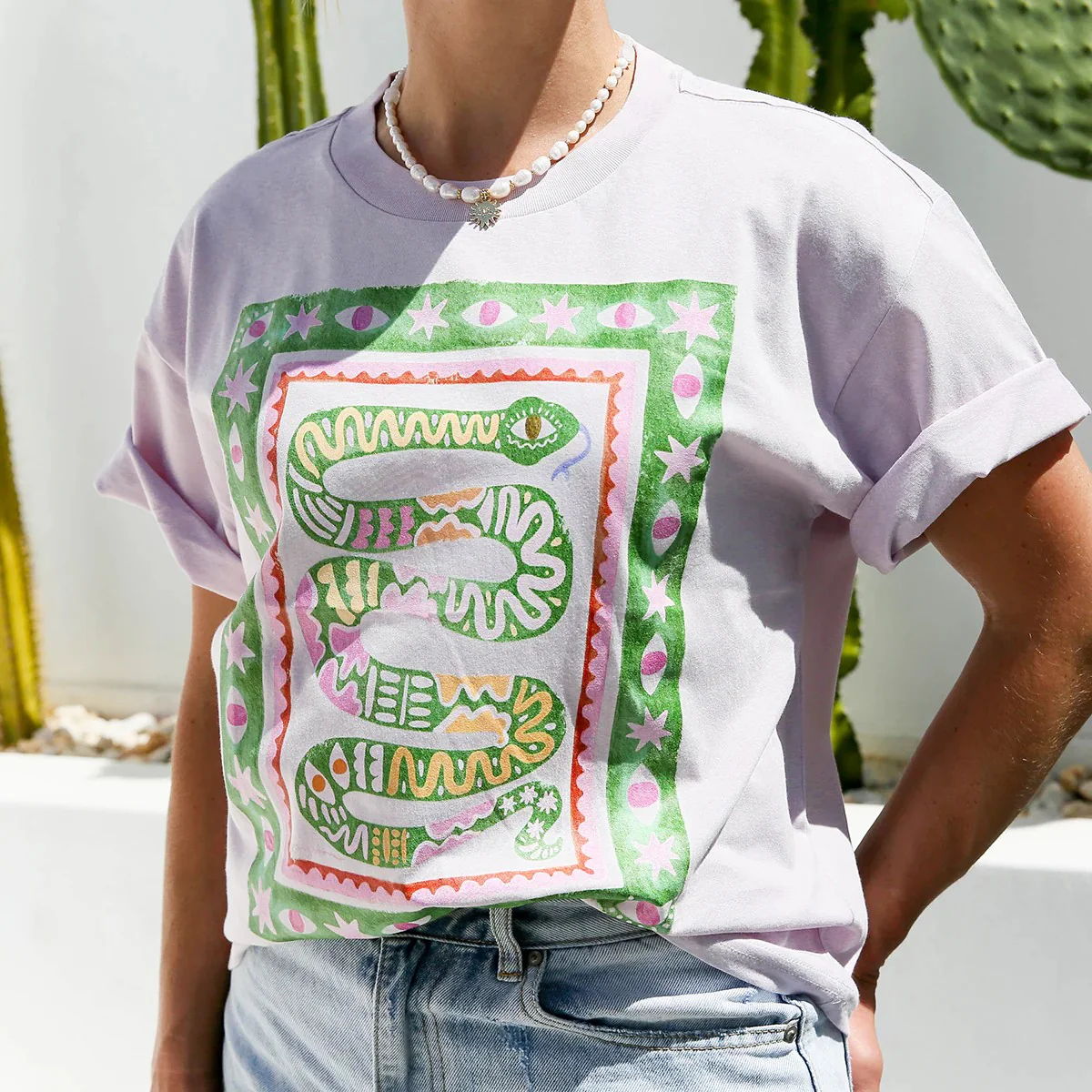 Snake Charmer Tee - Lilac