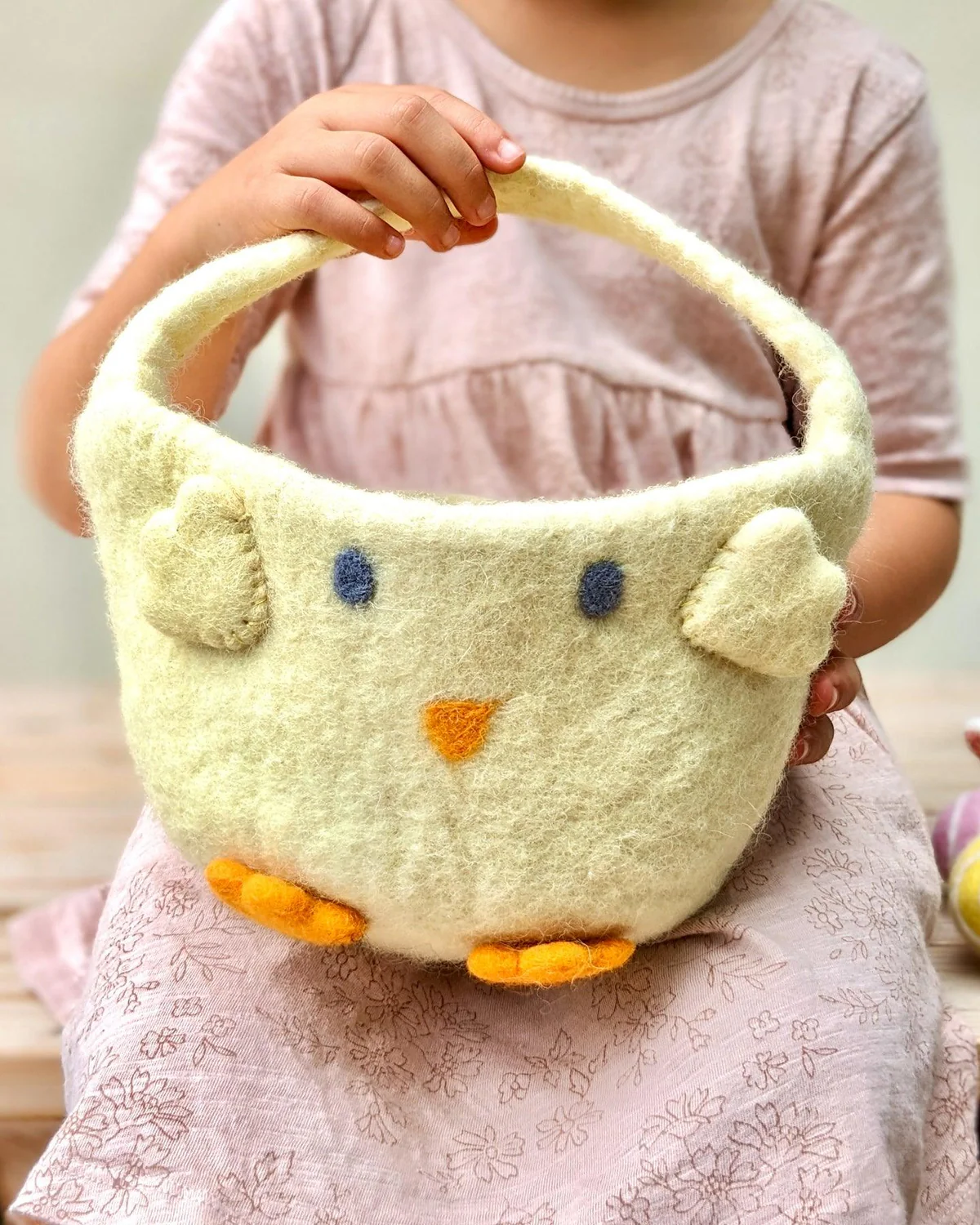 Easter Yellow Chick Egg Hunt Basket