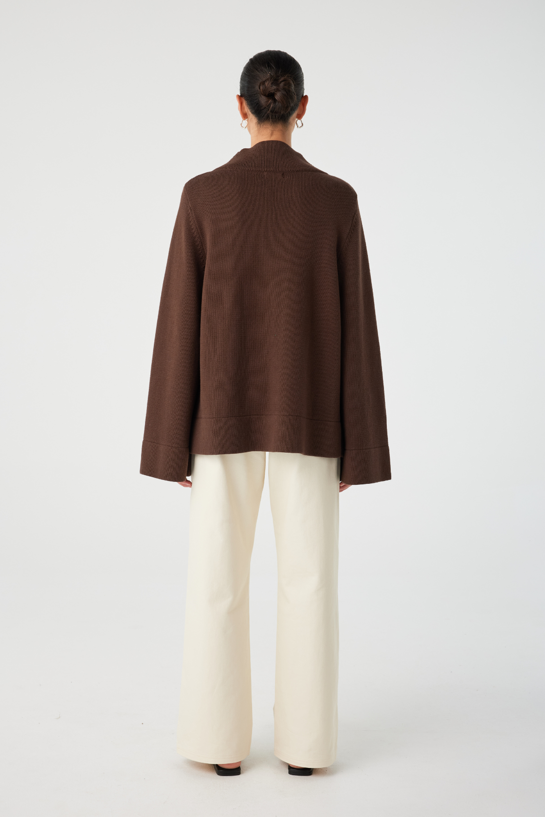 Ida Funnel Neck Sweater - Espresso