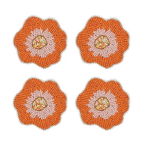 Flora Beaded Coaster - Set of 4