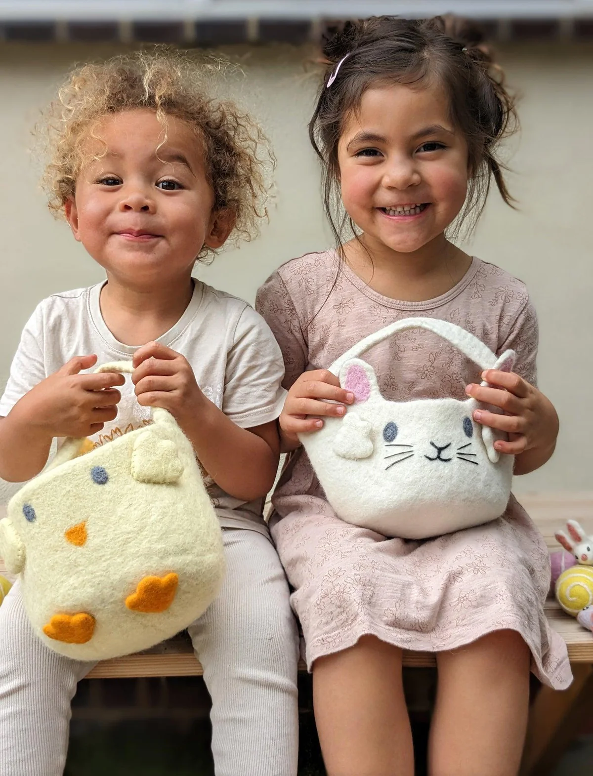 Easter Yellow Chick Egg Hunt Basket