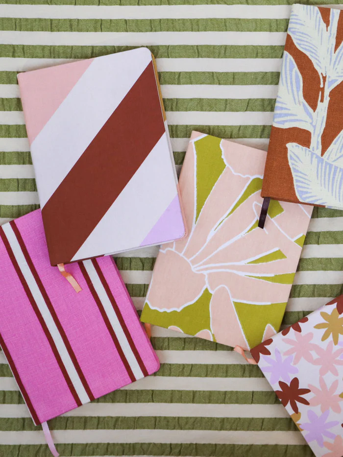 Raspberry Stripe A5 Notebook