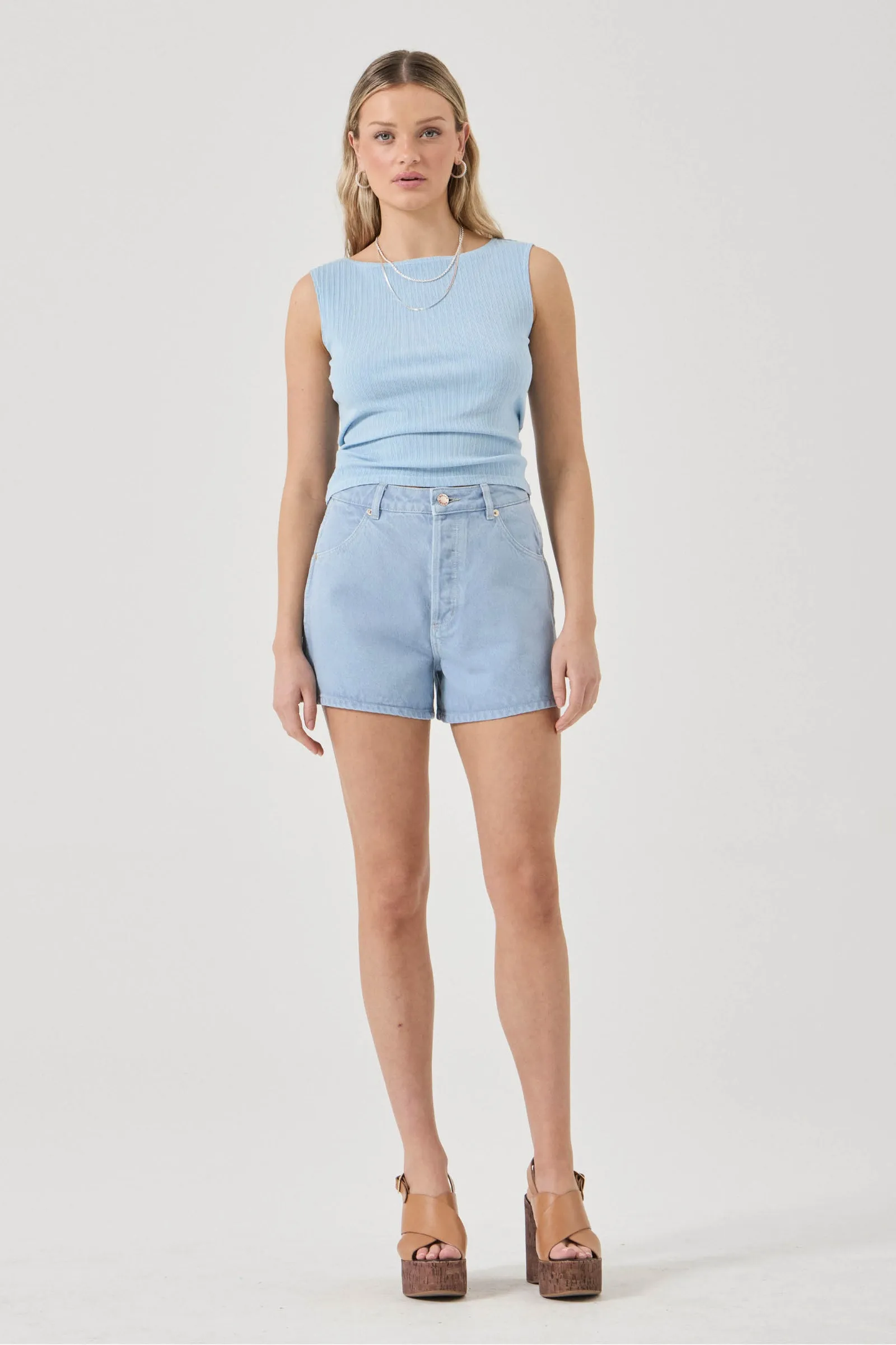 Shell Tank Rib - Blue Heaven