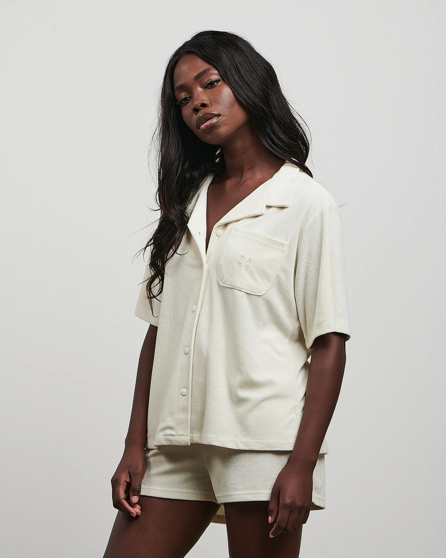 The Terry Towelling Shirt - Coconut