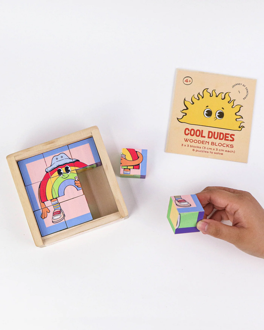 Wooden Block Puzzle - Cool Dudes