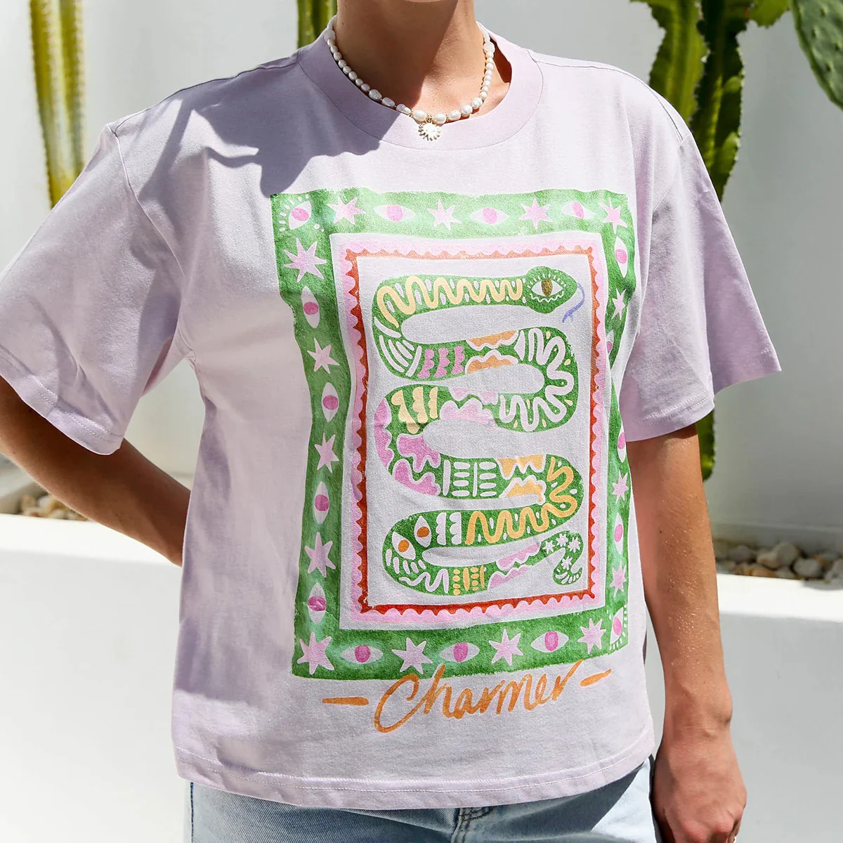 Snake Charmer Tee - Lilac