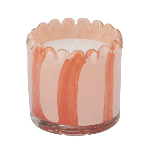 Billie Glass Candle - Rose / Red
