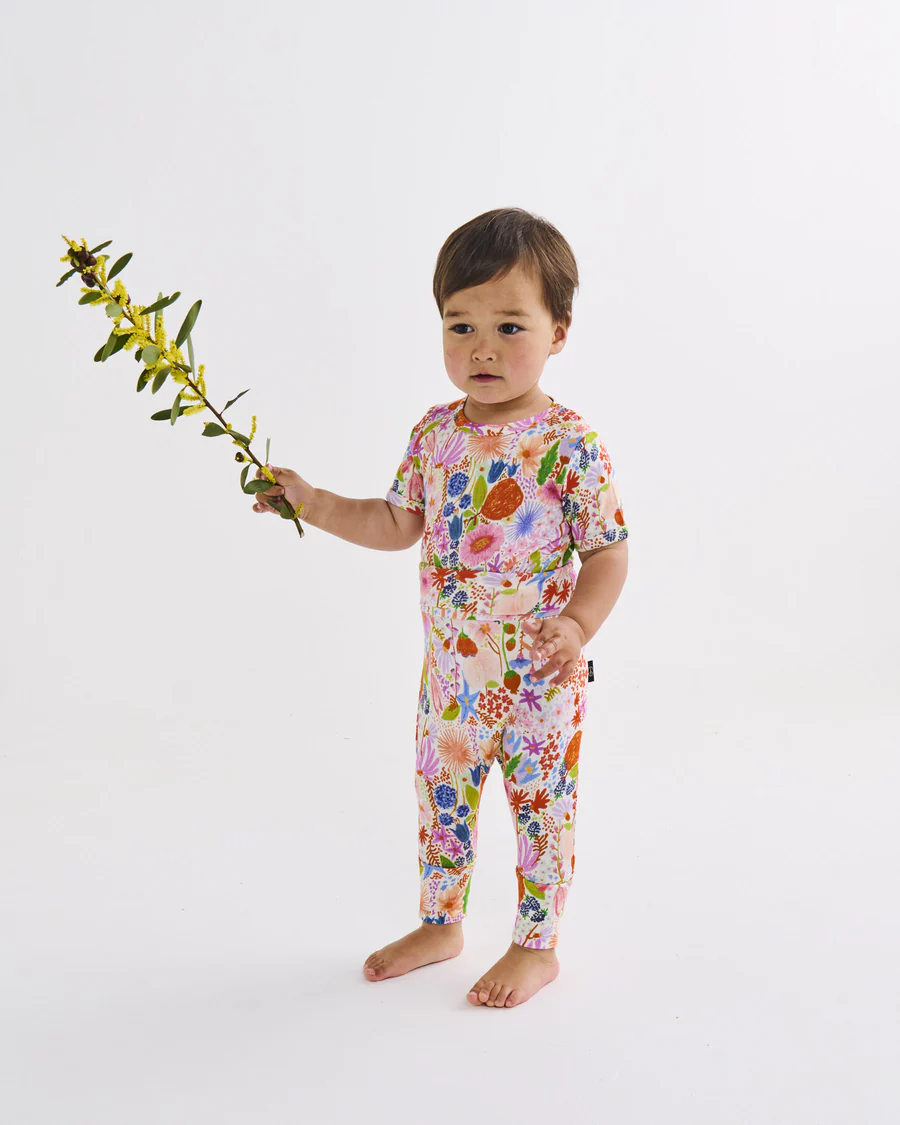 Meandering Meadow Organic Short Sleeve Romper