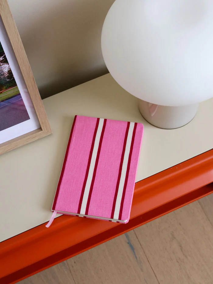 Raspberry Stripe A5 Notebook