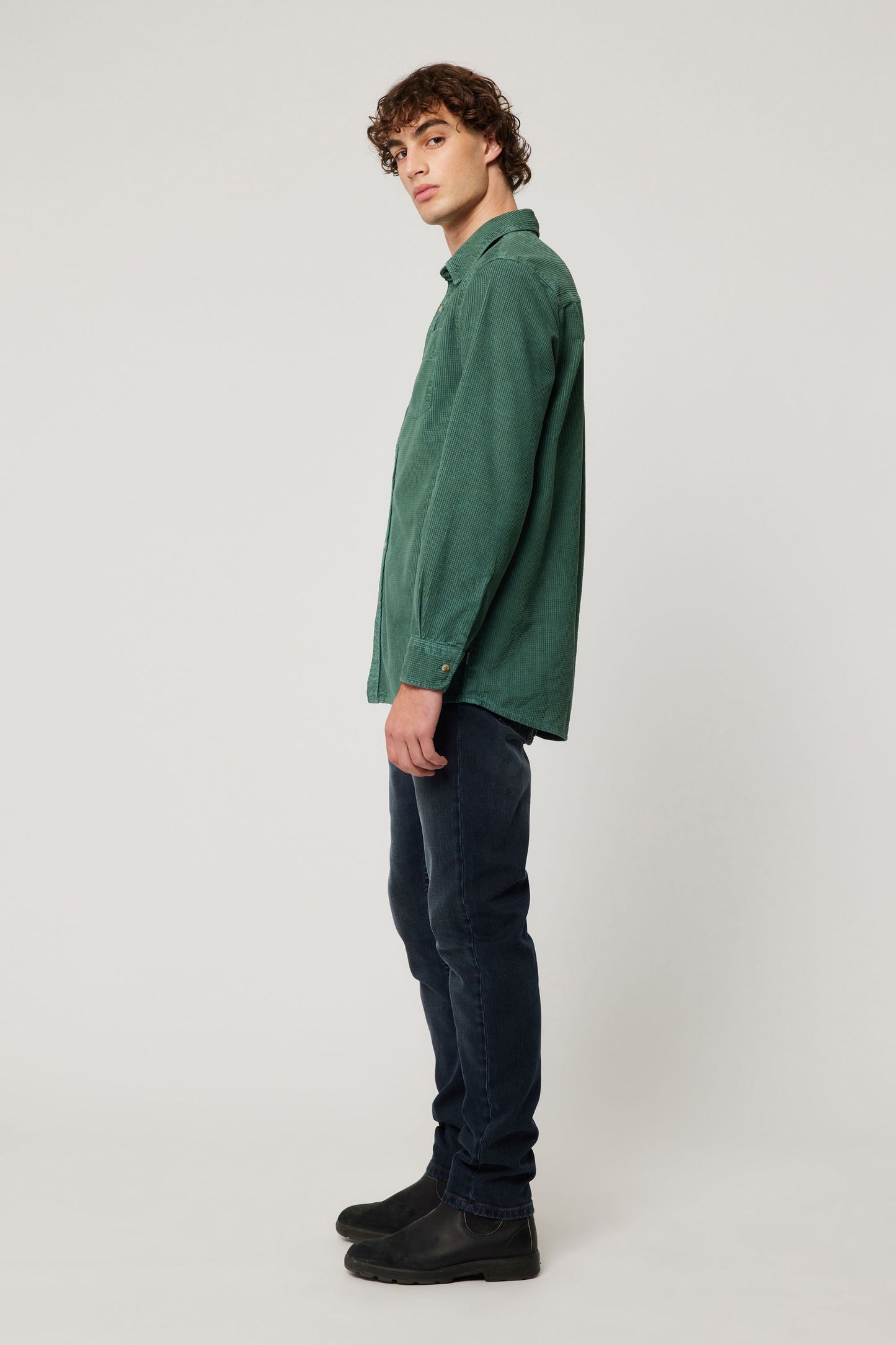 Waffle Cord Shirt - Trade Green