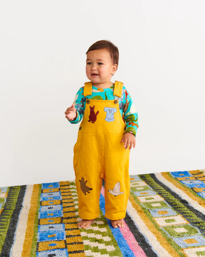 Home Among The Gum Trees Quilted Fleece Overalls