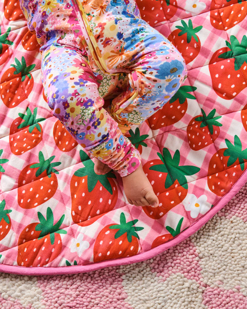 Strawberry Jam Quilted Play Mat