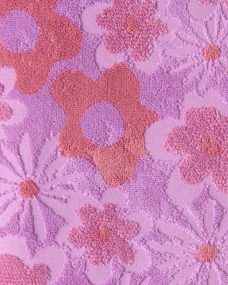 Face Washer - Peach Fleur Terry