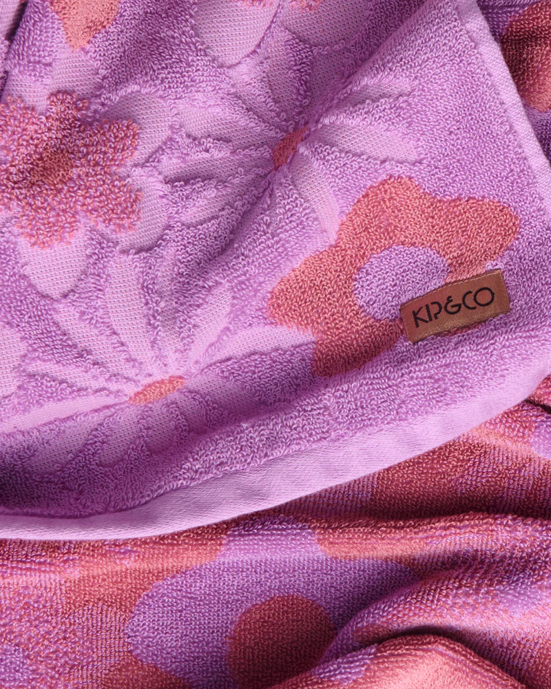 Hand Towel - Peach Fleur Terry