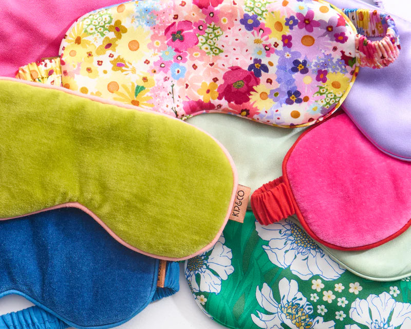 Silk Eye Mask - Tumbling Flowers