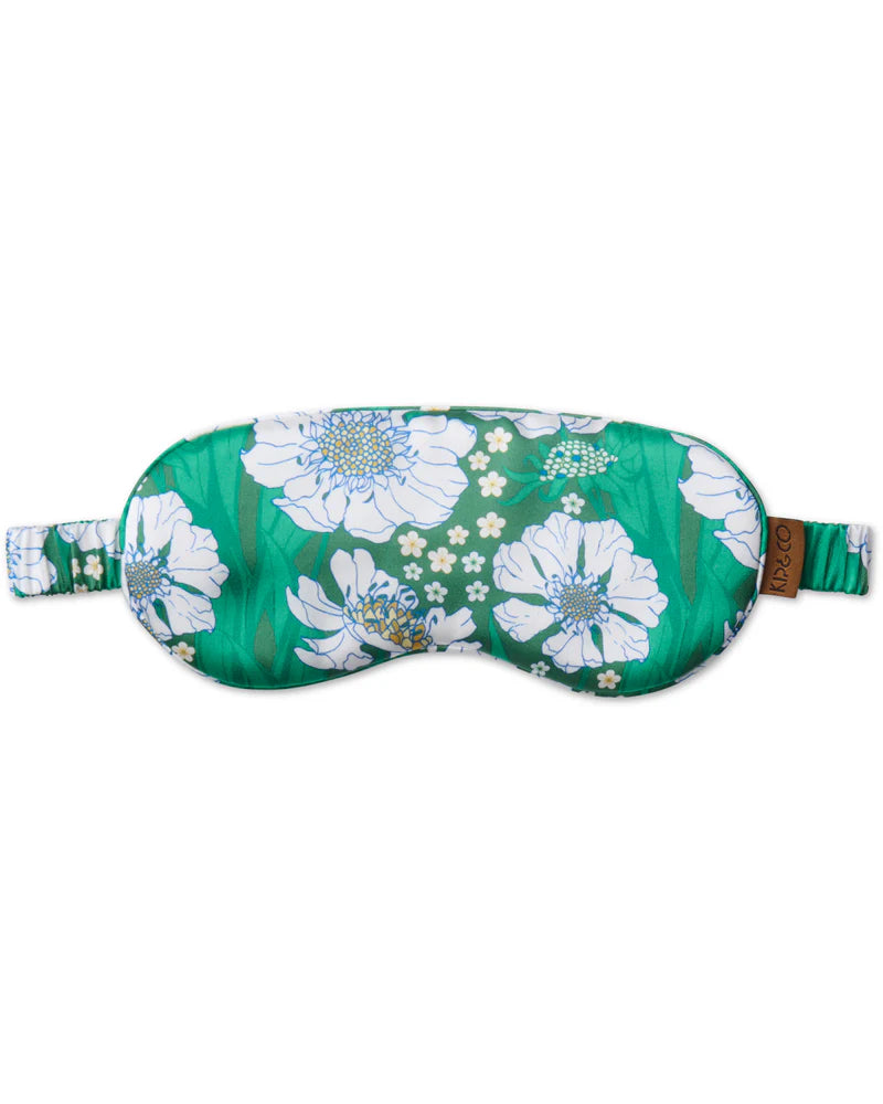 Silk Eye Mask - Tumbling Flowers
