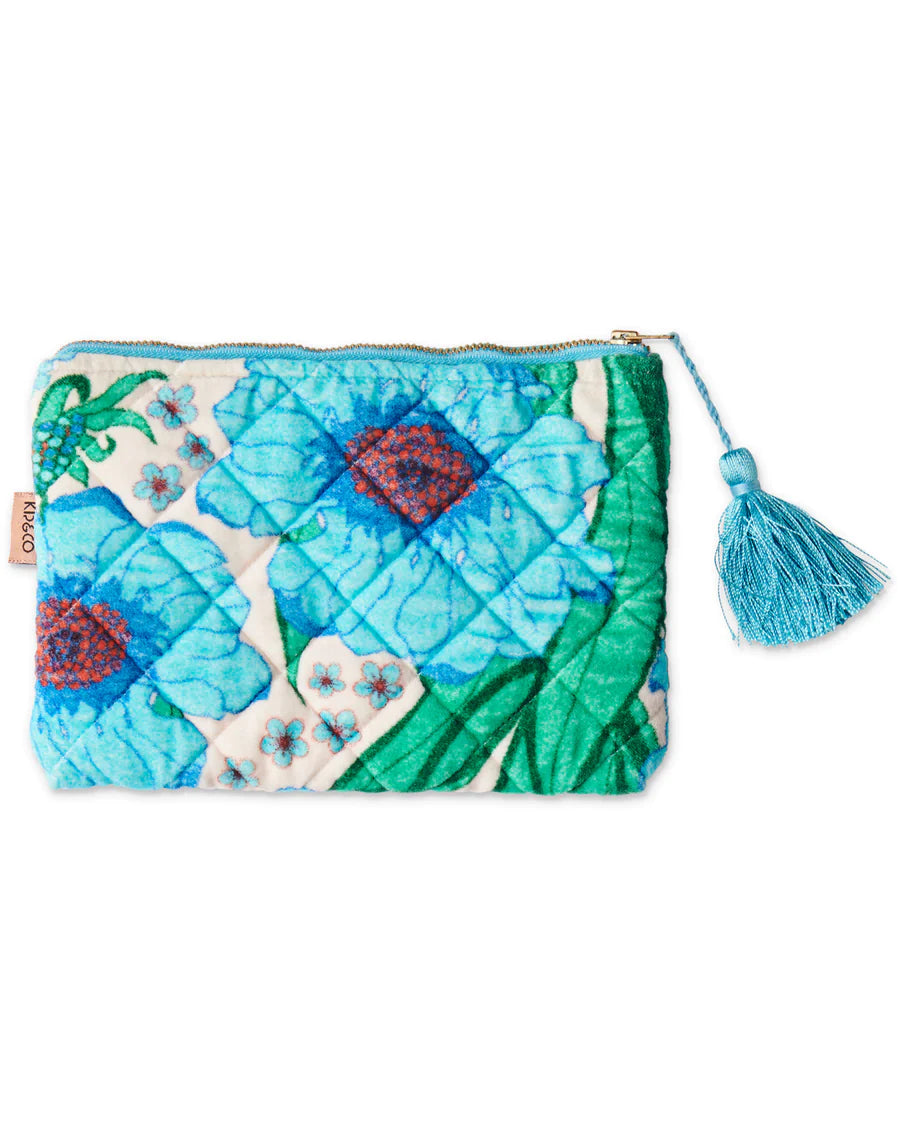 Tumbling Flowers Velvet Cosmetics Purse