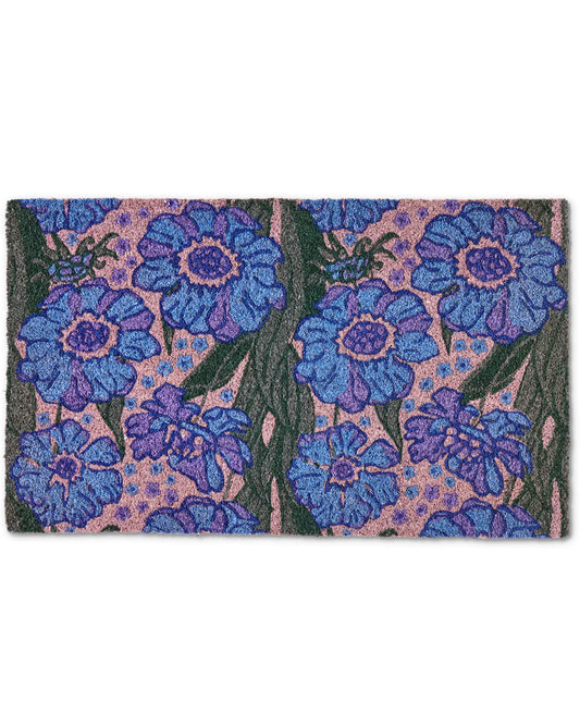 Tumbling Flowers Coir Door Mat