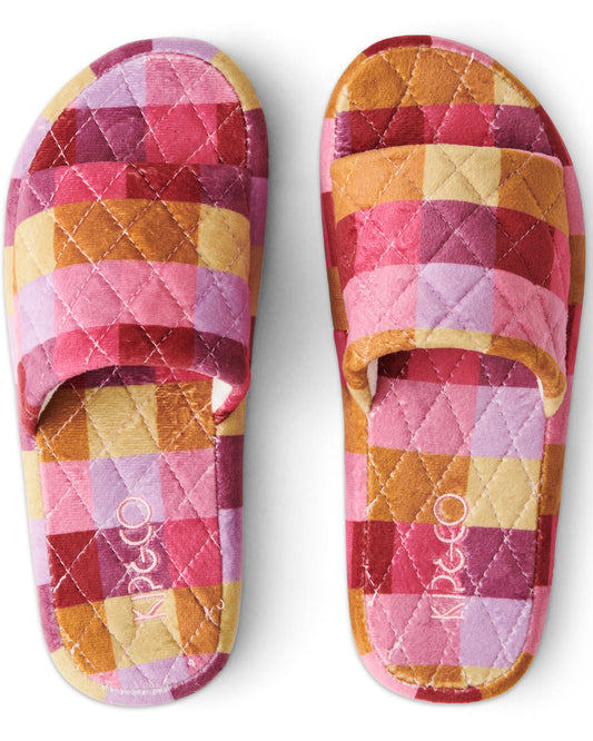 Tutti Frutti Quilted Velvet Adult Slippers