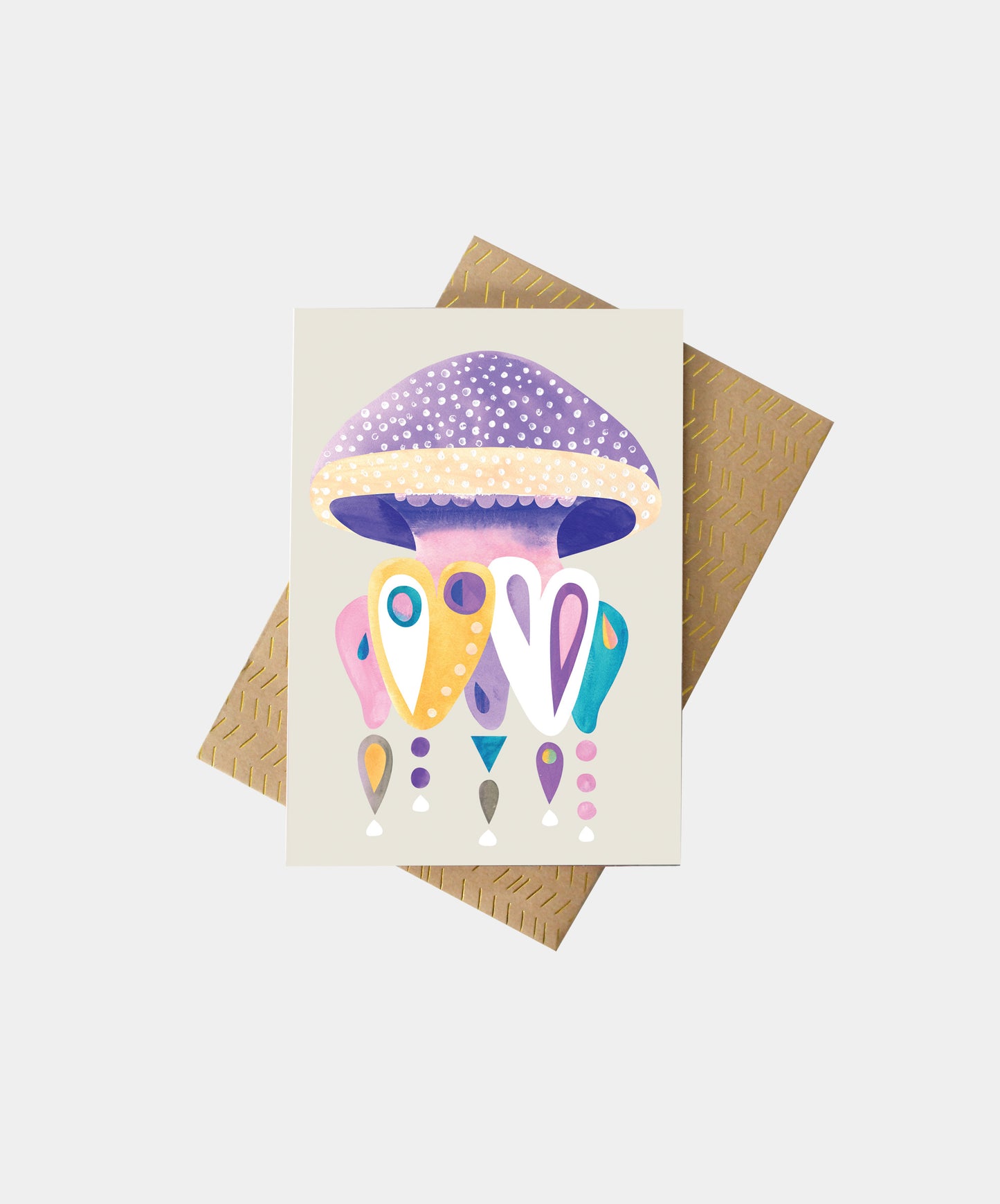 White Spotted Jellyfish Greeting Card