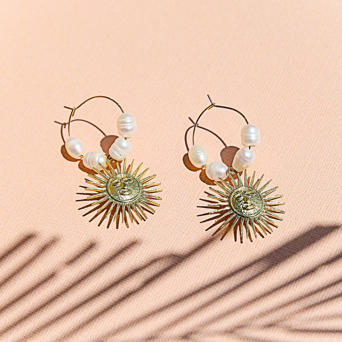 Sun Pearl Hoops