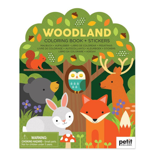 Woodland Colouring Book with Stickers