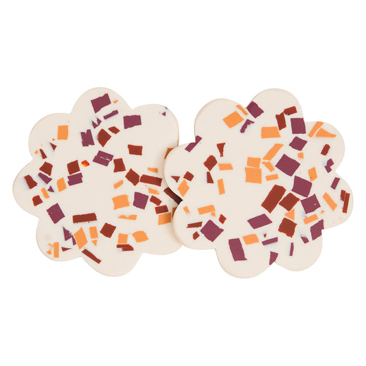 Cecilia Coasters Set Of 2 - Nougat Terrazzo