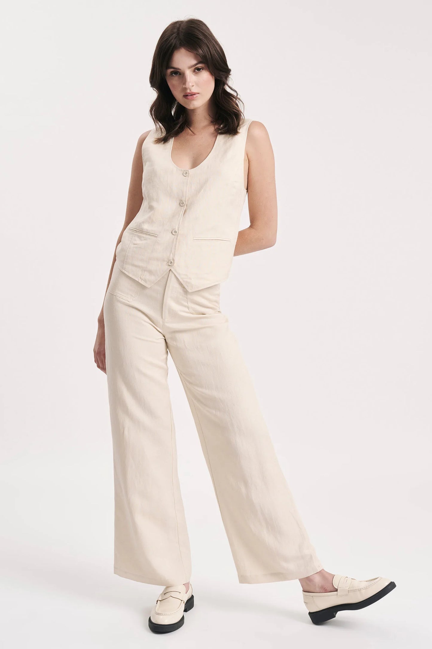 Sailor Linen Pant - Biscuit