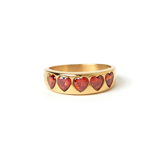 J'adore Heart Ring - Red