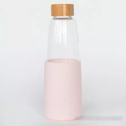 Handblown Reusable Glass Bottle - Perfect Pink