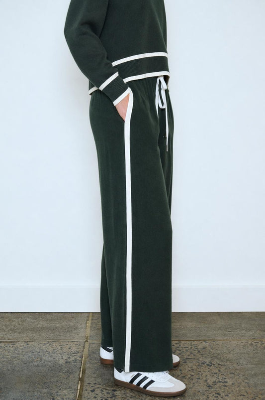 Millie Pants - Green & White