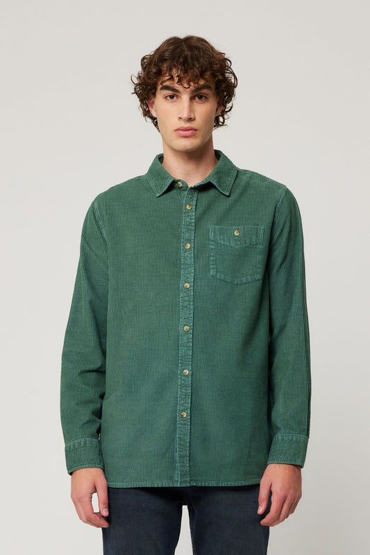 Waffle Cord Shirt - Trade Green