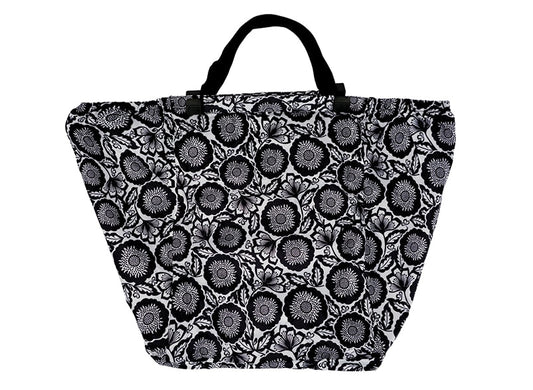 Shopping Trolley Bag - Black Floral