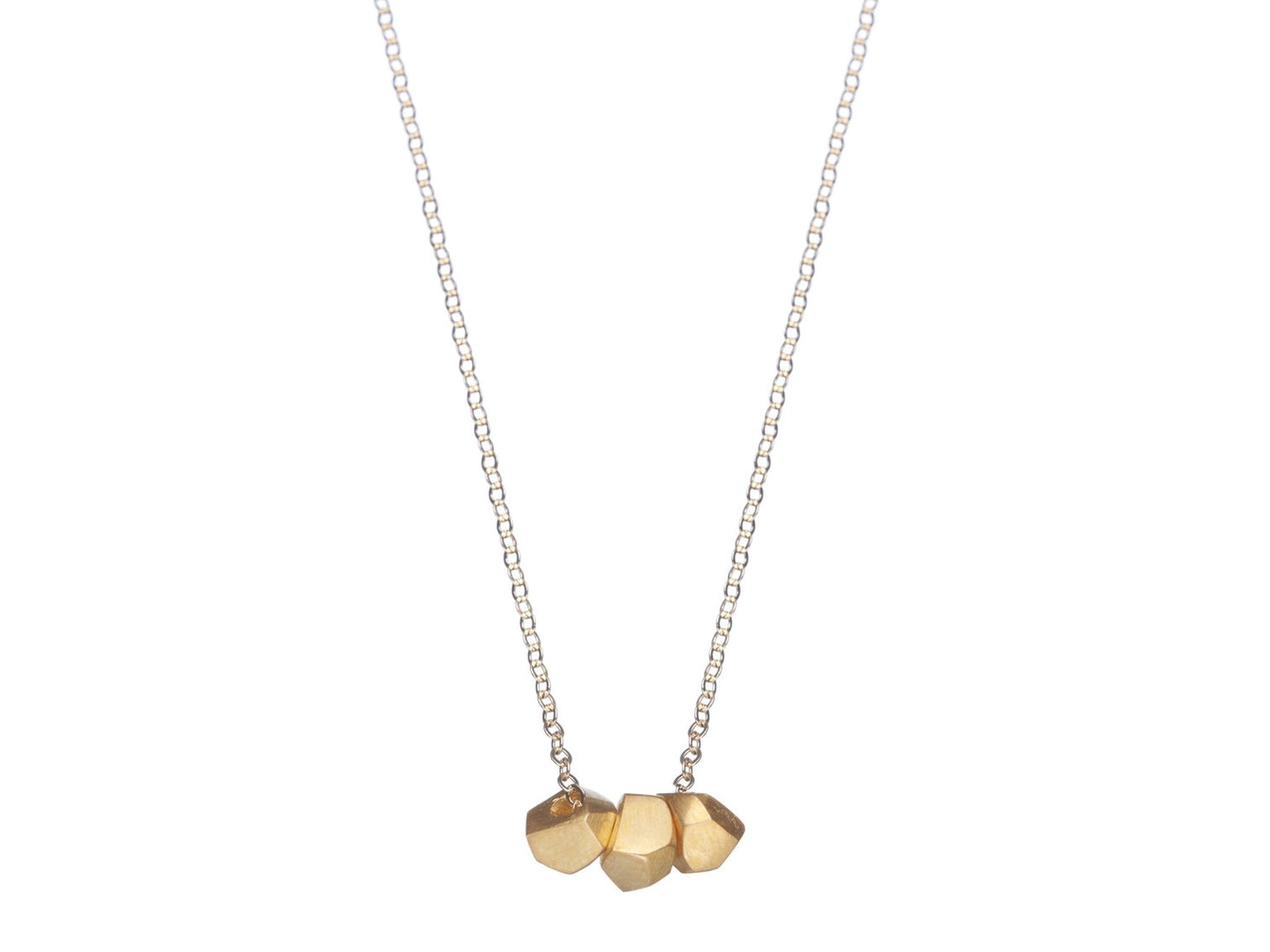 Geometric Necklace - Matte Gold