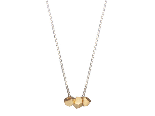 Geometric Necklace - Matte Gold