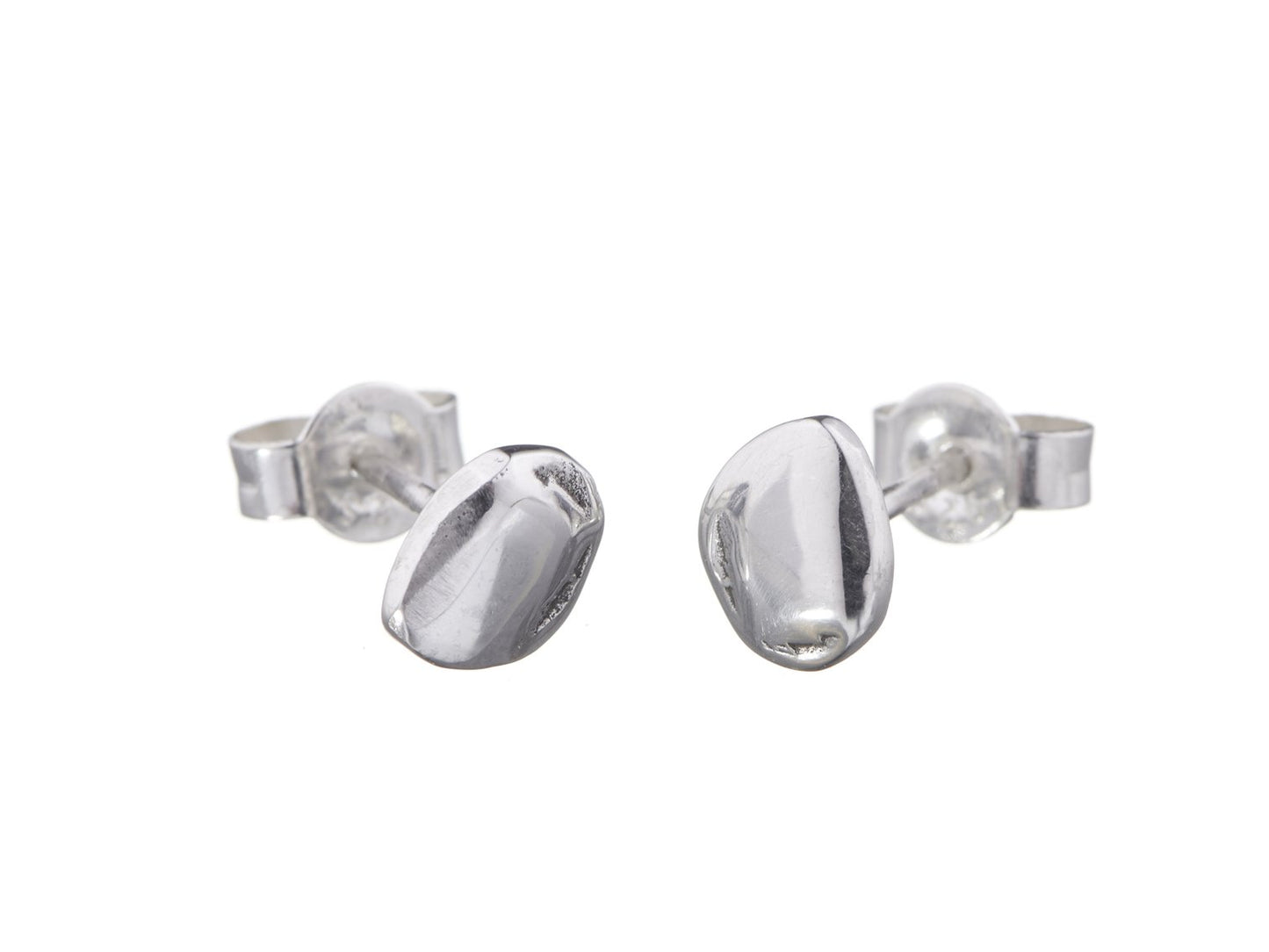 Small Tahlia Pebble Studs - Silver