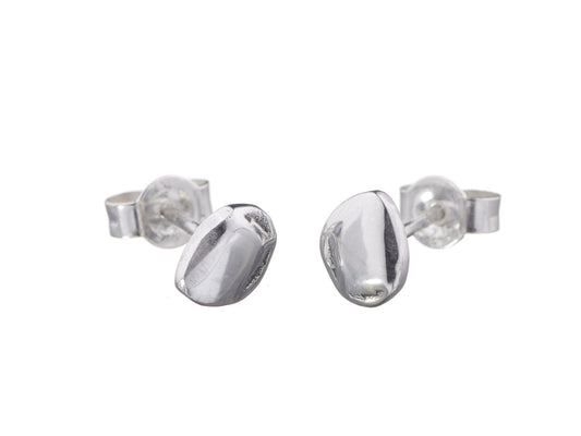 Small Tahlia Pebble Studs - Silver