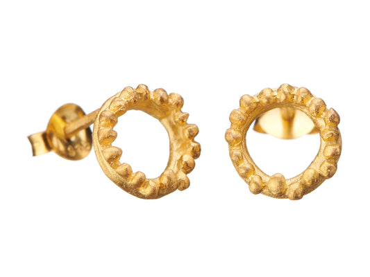 Flora Halo Studs - Gold