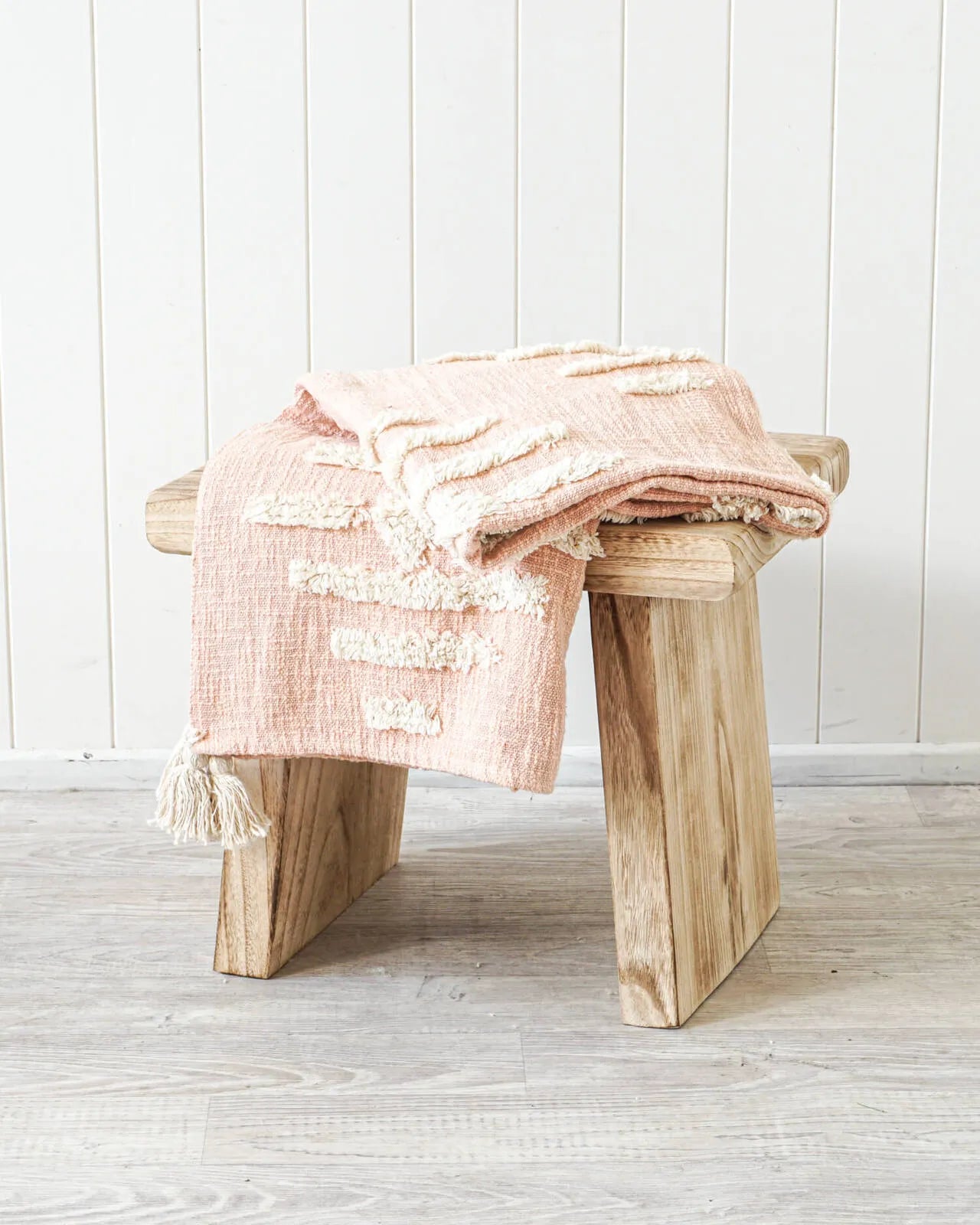 Throw Blanket - Iris - Coral/White - 125x150