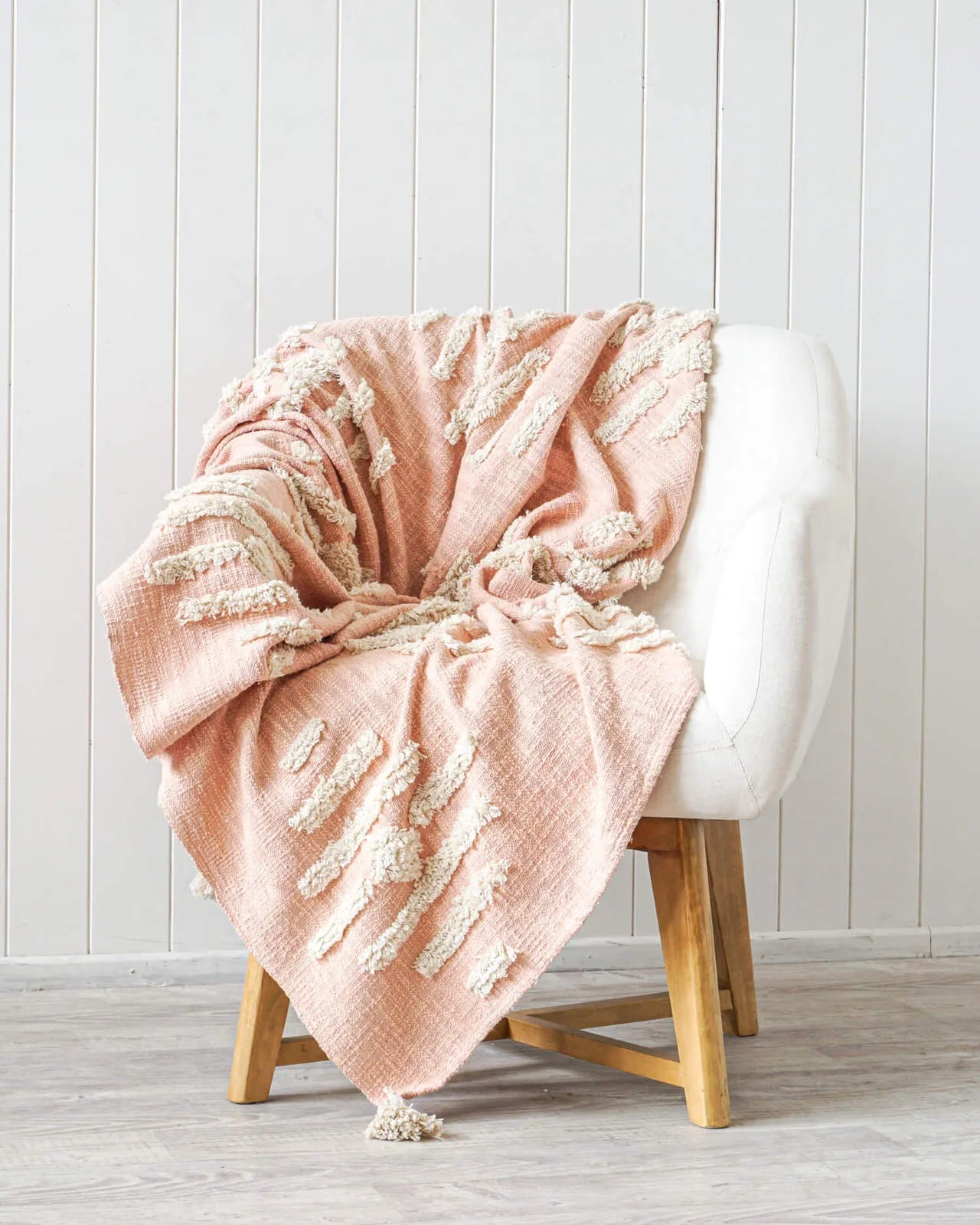 Throw Blanket - Iris - Coral/White - 125x150
