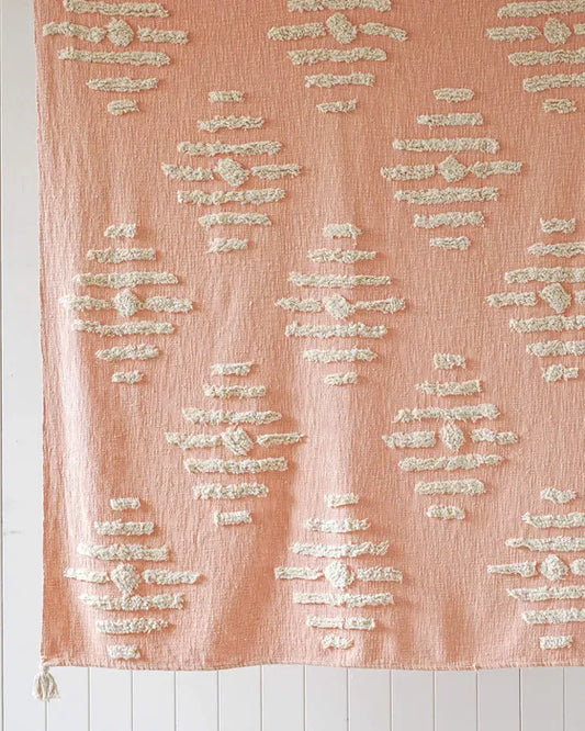 Throw Blanket - Iris - Coral/White - 125x150