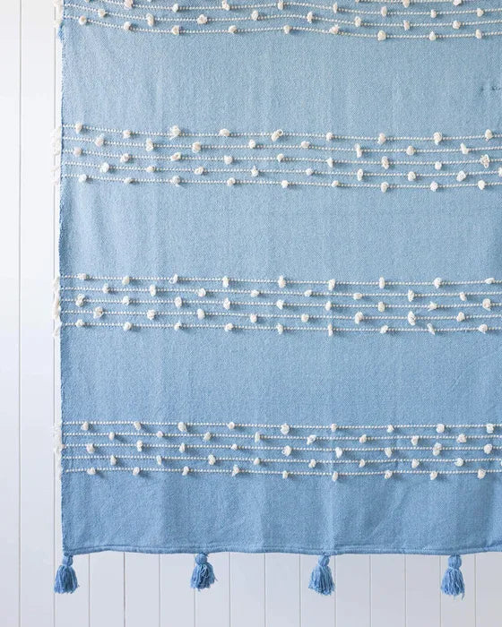 Pulled Tufted Throw - Hiroshi - Dark Denim - 125x150