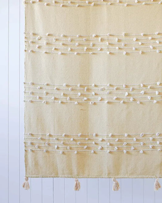 Pulled Tufted Throw - Hiroshi - Mustard - 125x150